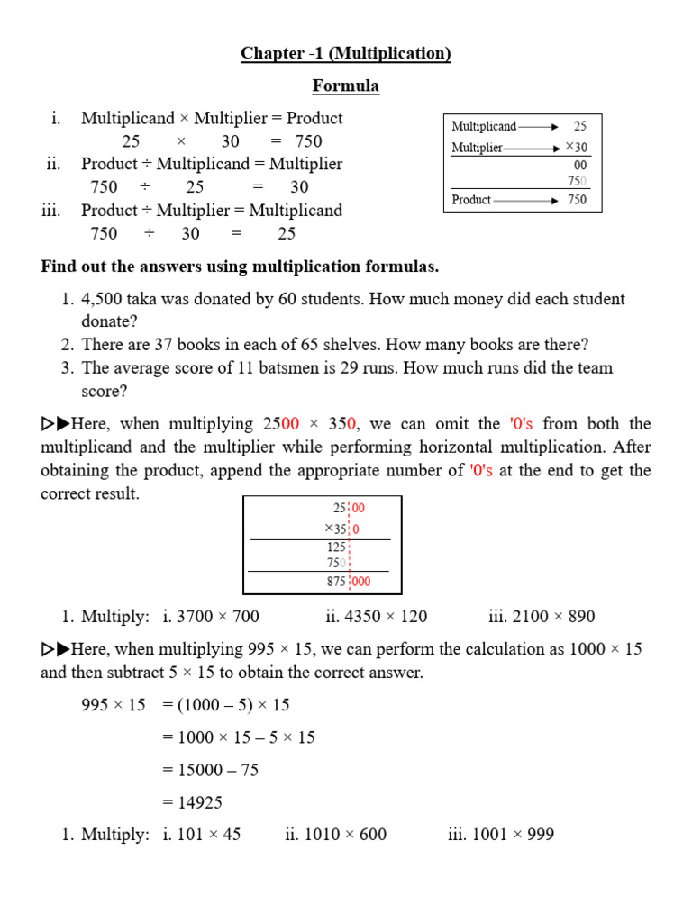 Class Five Math Practice | PDF