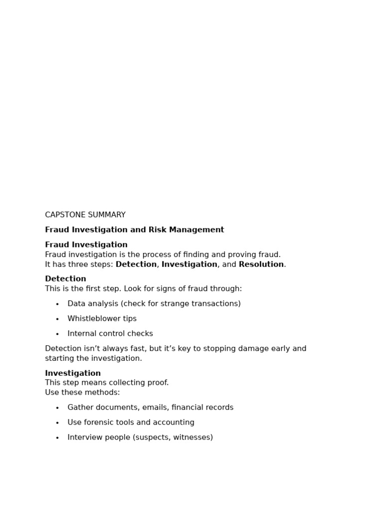 Fraud Investigation & Risk Management Guide | PDF