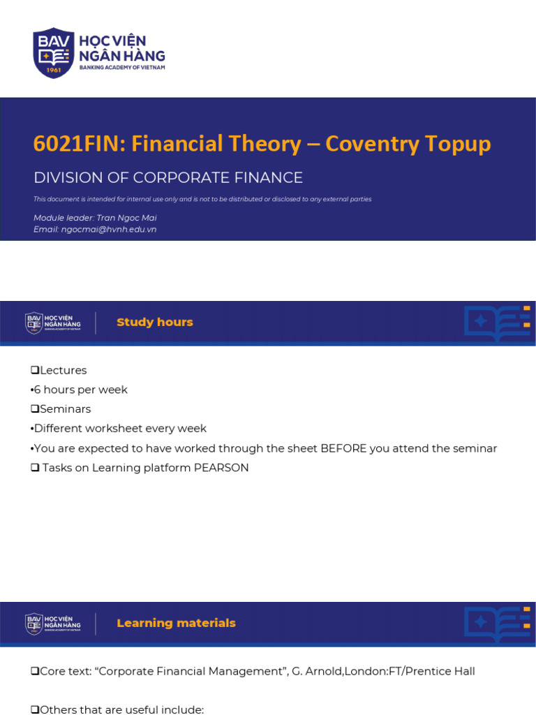 Financial Theory Module Overview | PDF | Investing | Dividend