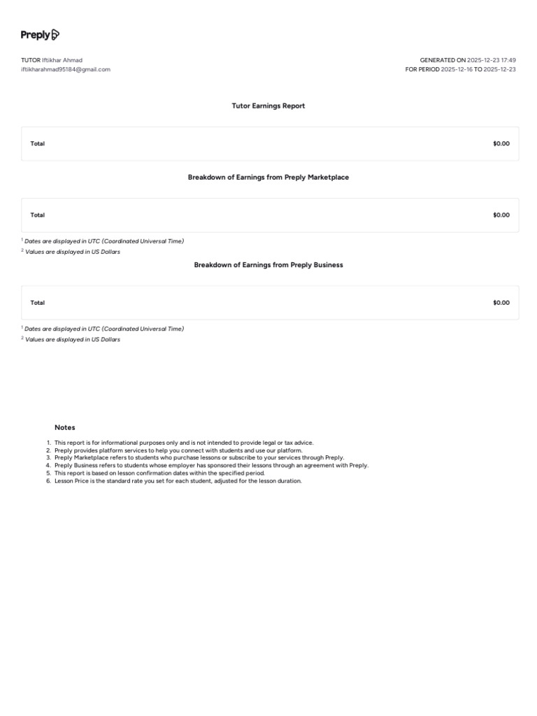 Tutor Report 7308733 | PDF