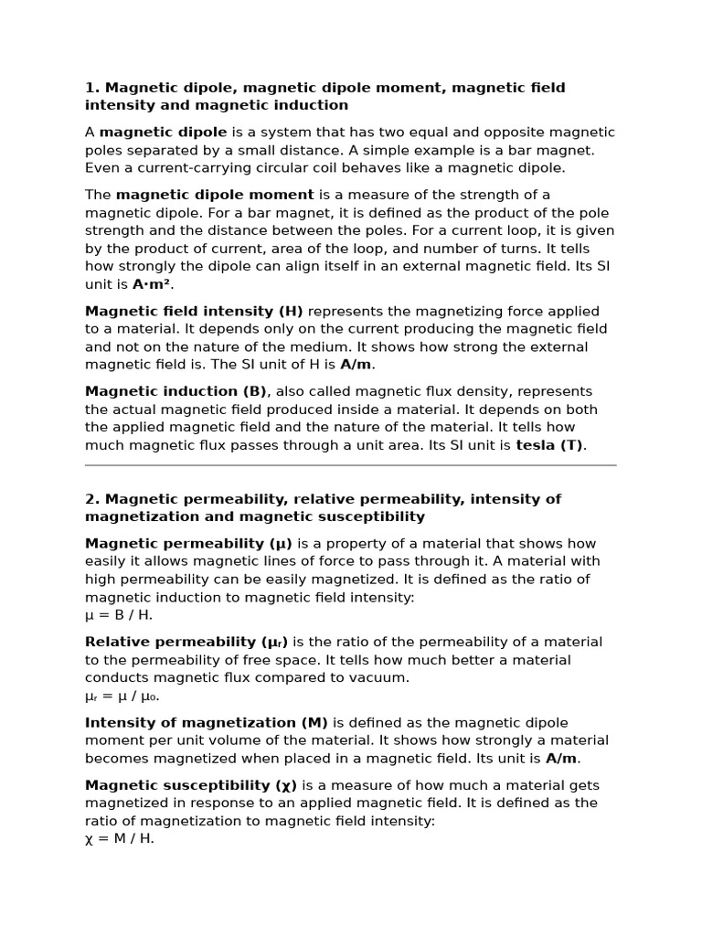 Magnetic Properties and Superconductivity | PDF | Superconductivity ...