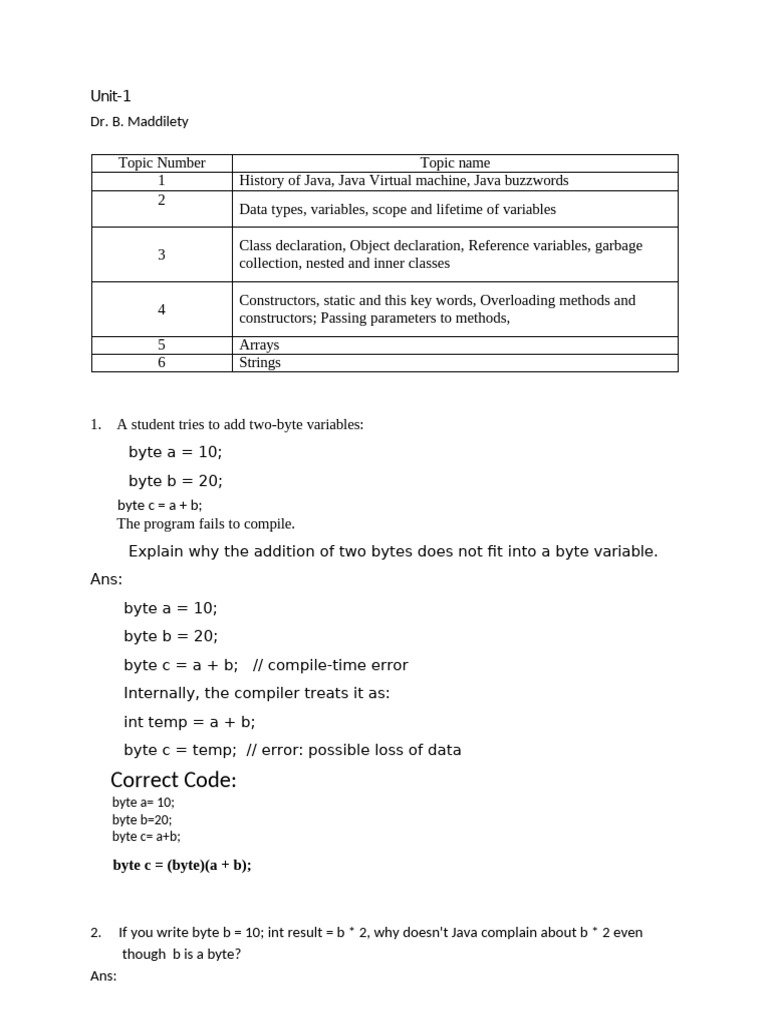 Unit1 Test Items Part2 | PDF | Parameter (Computer Programming ...