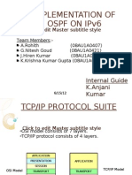 Implementation of OSPF On IPv6