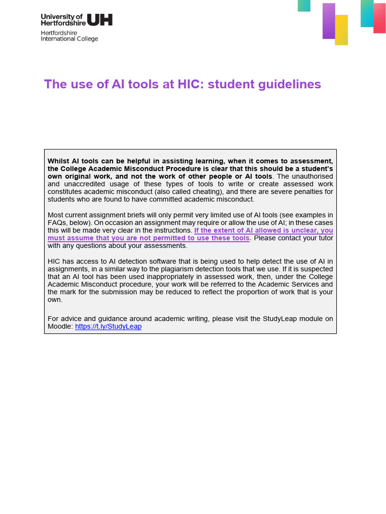 AI Tools and Academic Integrity Guidelines | PDF | Turnitin | Academic ...