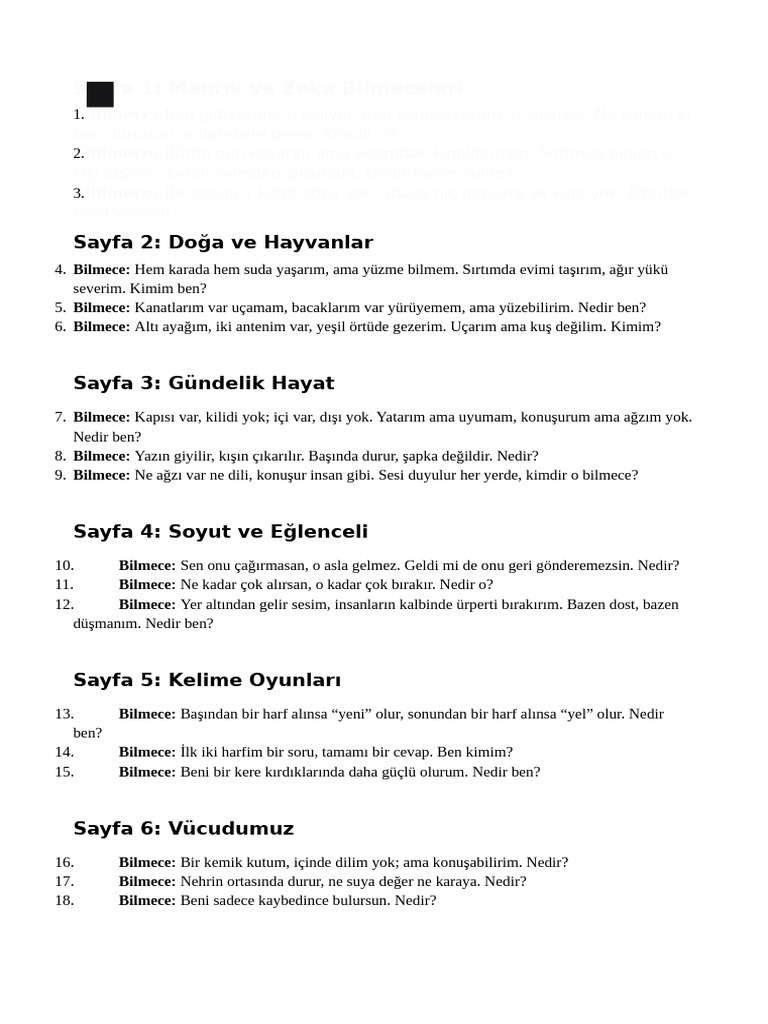 Bilmece | PDF