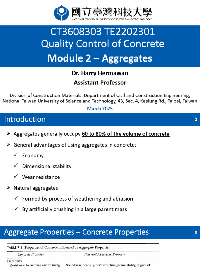 Concrete Aggregate Quality Control Guide | PDF | Concrete ...