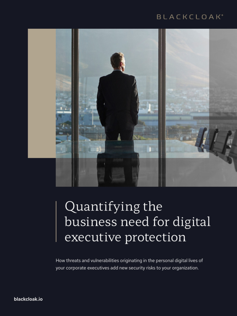 Quantifying the Business Need for Digital Executive Protection ...
