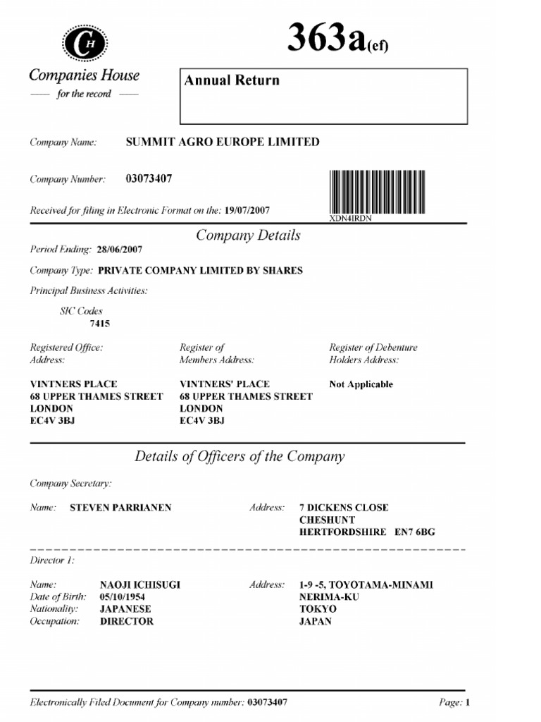 Companies House Document | PDF