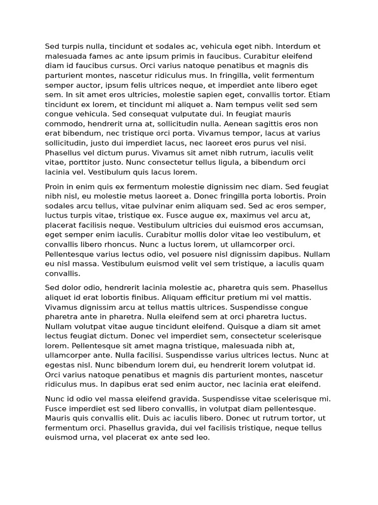 Sed Turpis Nulla | PDF
