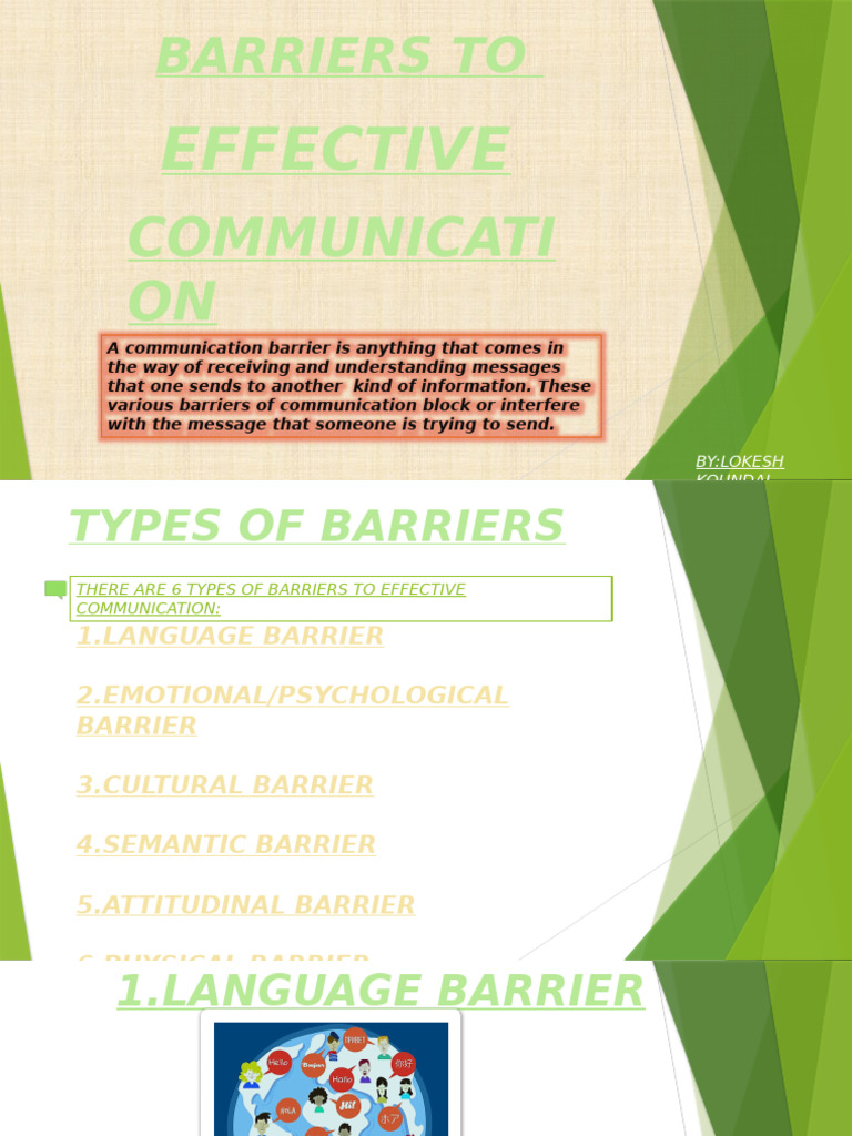 Types of Communication Barriers Explained | PDF | Communication | Cognition