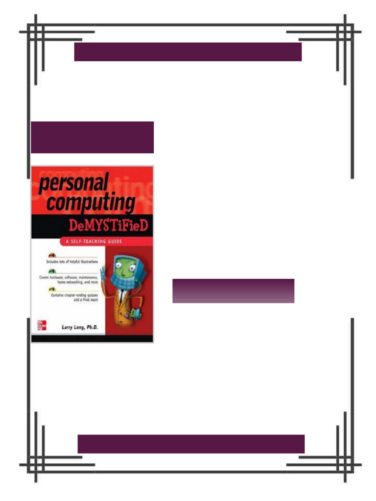 Personal Computing Demystified 1st Edition Larry Long ebook newest ...