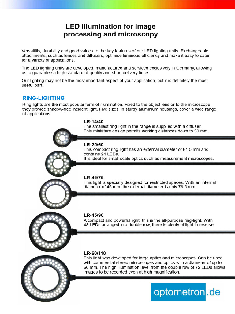 LED Lighting Solutions for Microscopy | PDF | Power Supply | Light ...