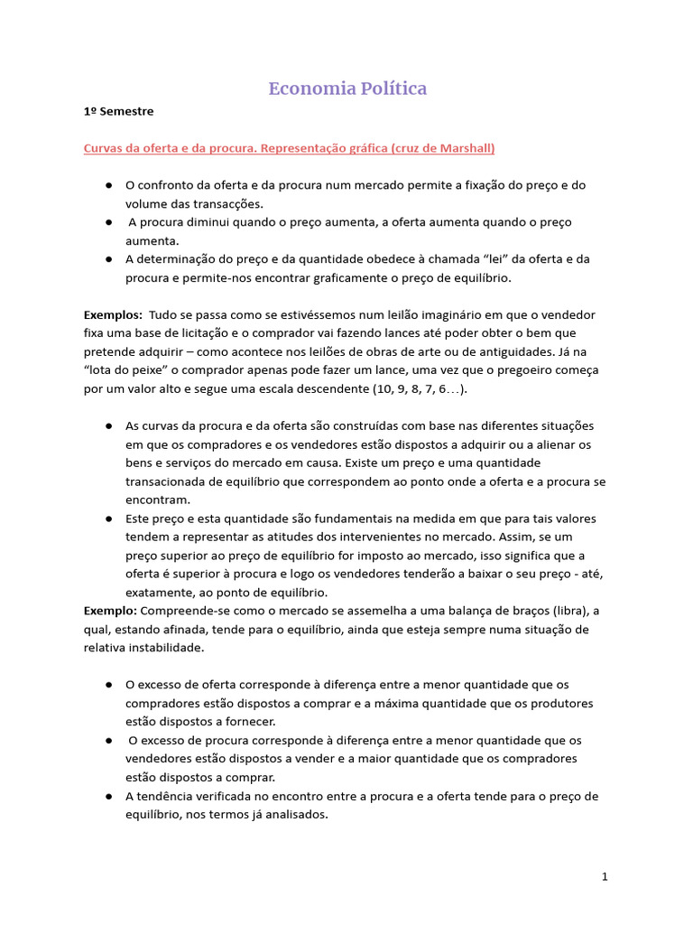 Curvas de Oferta e Procura na Economia | PDF | Demanda | Oferta e procura