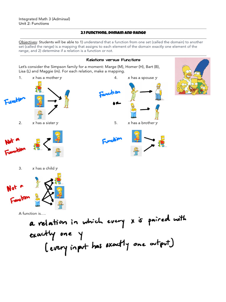 Understanding Functions: Domain and Range | PDF | Function (Mathematics ...