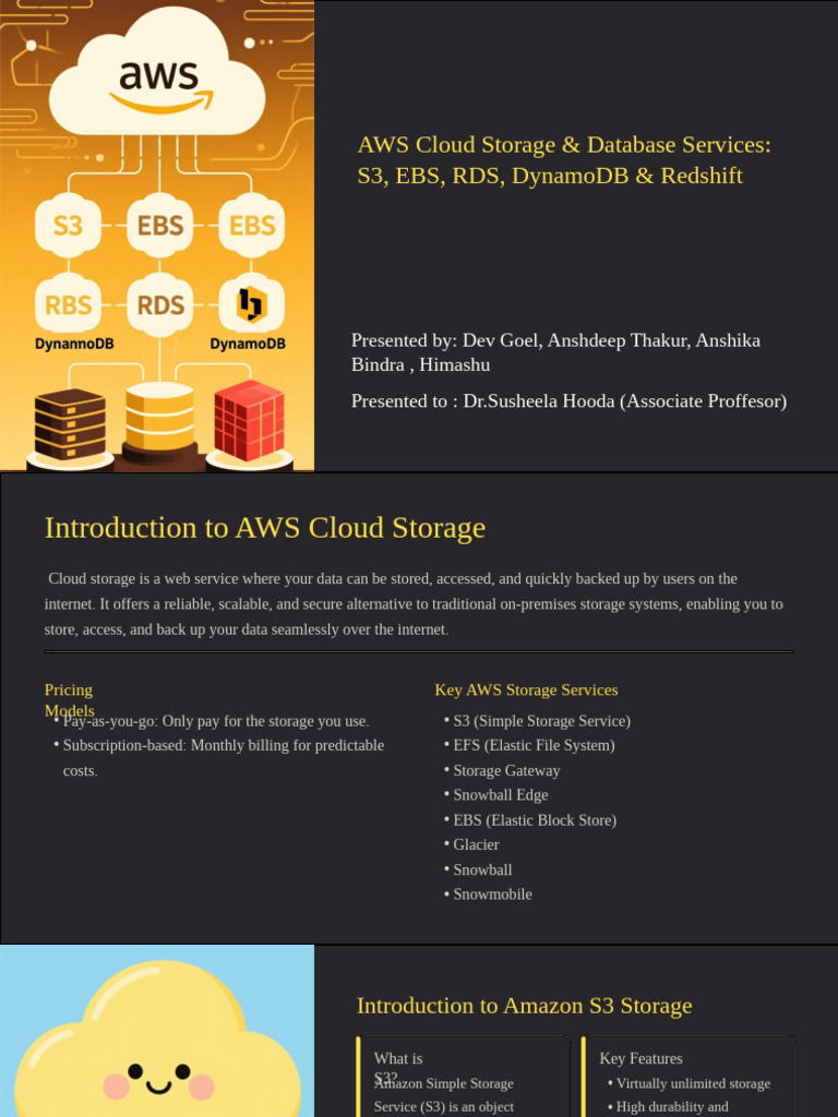 LEC 23-30 ( AWS Cloud Storage and Database Services) | PDF | Databases ...