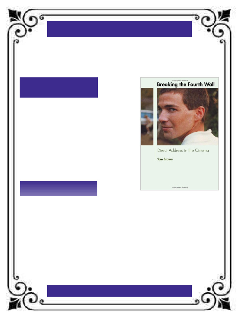 Breaking the Fourth Wall Direct Address in the Cinema 1st Edition Tom ...