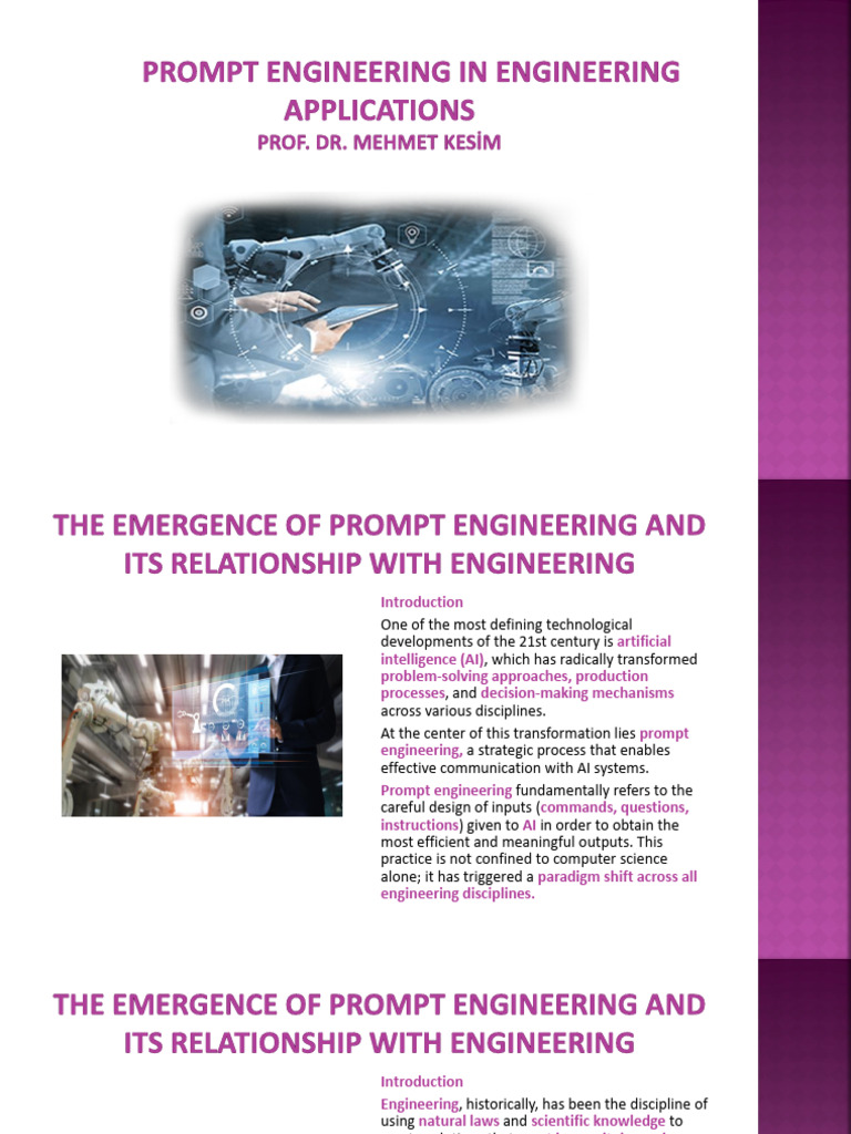 Prompt Engineering in Modern Engineering | PDF | Artificial ...