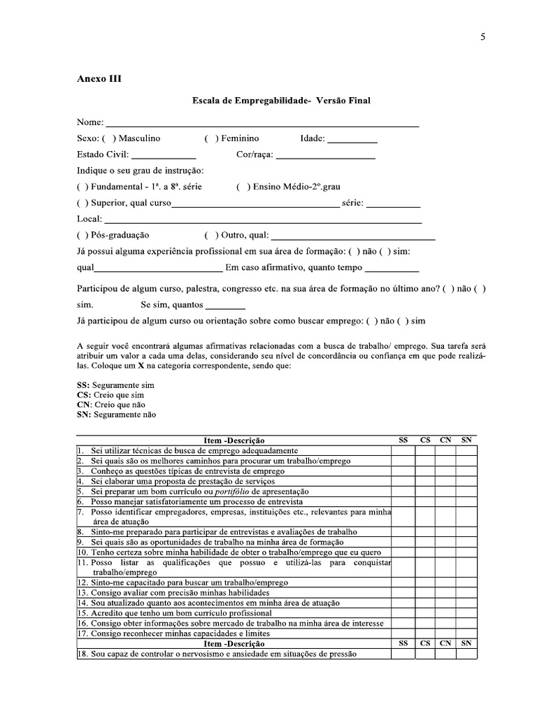 Modelo de Formulário | PDF