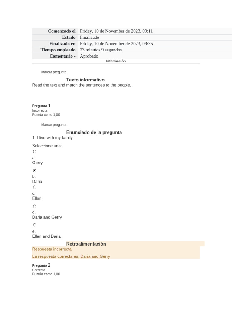Parcial Ingles 2do | PDF