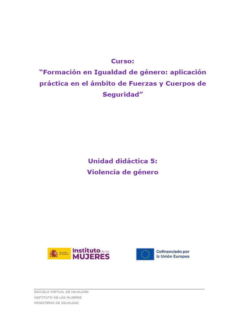 Violencia de Género: Formación y Normativa | PDF | La violencia contra ...