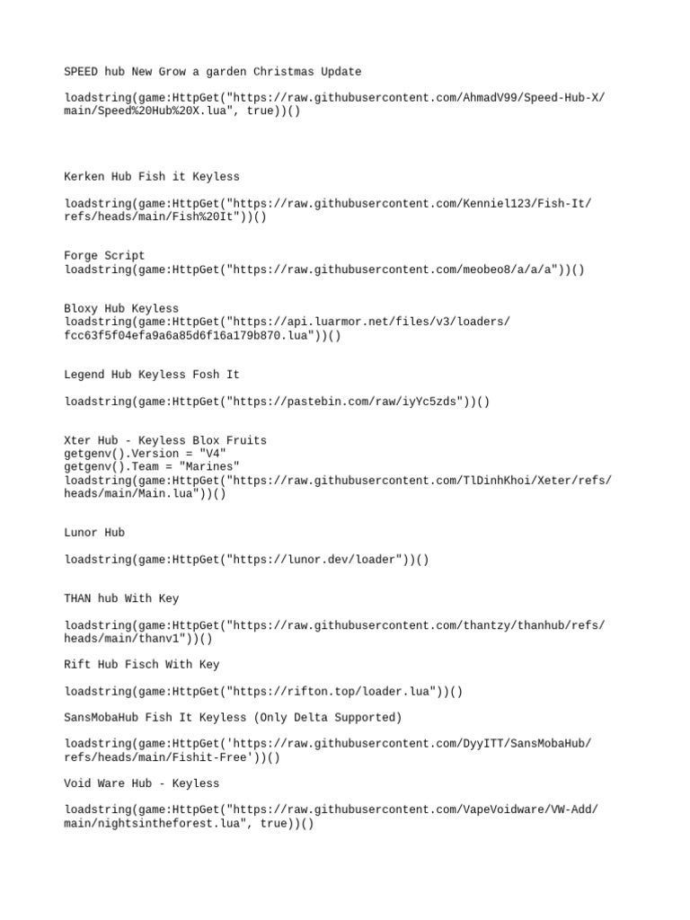 Roblox Hub Scripts Collection 2023 | PDF