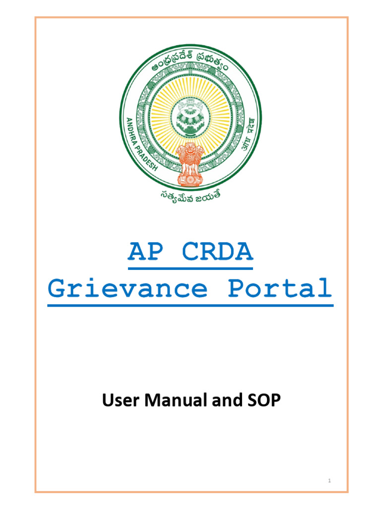CRDA Grievance Registration Guide | PDF | User (Computing) | Login