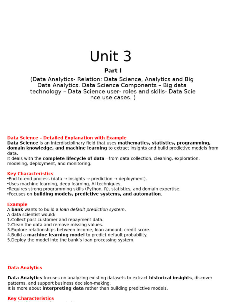 Data Science, Analytics & Big Data Overview | PDF | Apache Hadoop ...