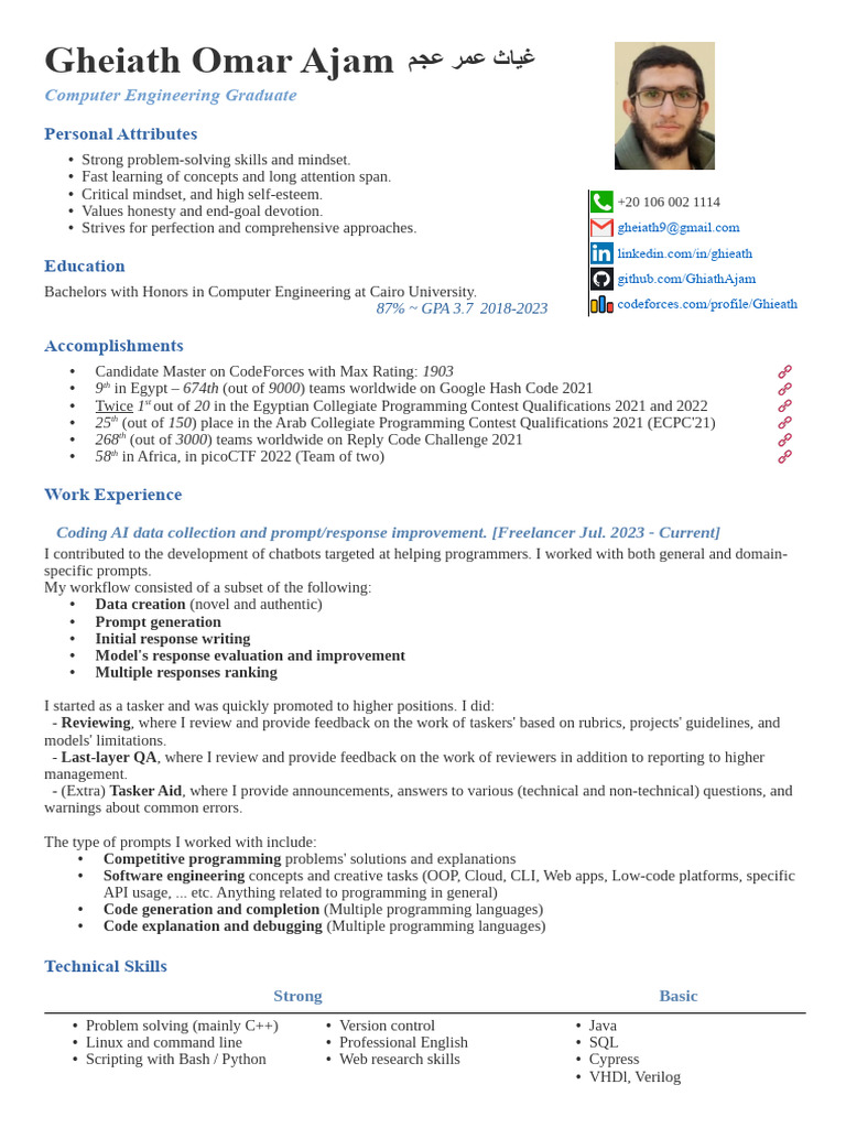 Computer Engineering Graduate Profile | PDF | Command Line Interface ...