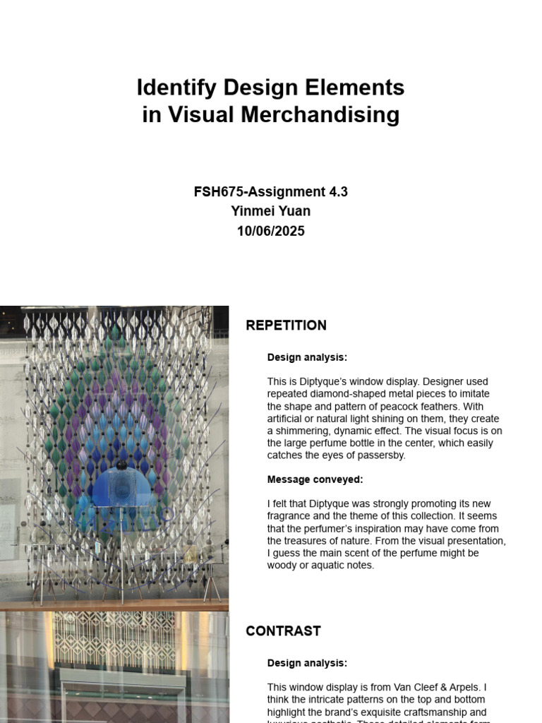 Visual Merchandising Design Elements Analysis | PDF | Perfume | Brand
