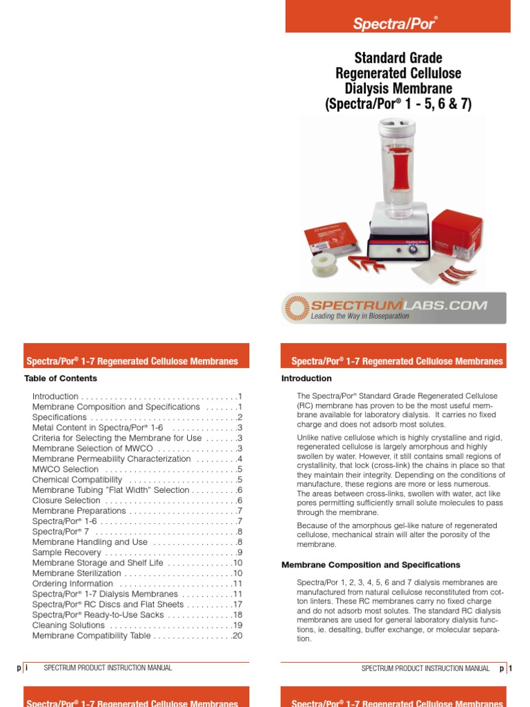 【SUMMARY】Digest DVD➕パンフレット Spectra/Por: Standard Grade Regenerated Cellulose Dialysis