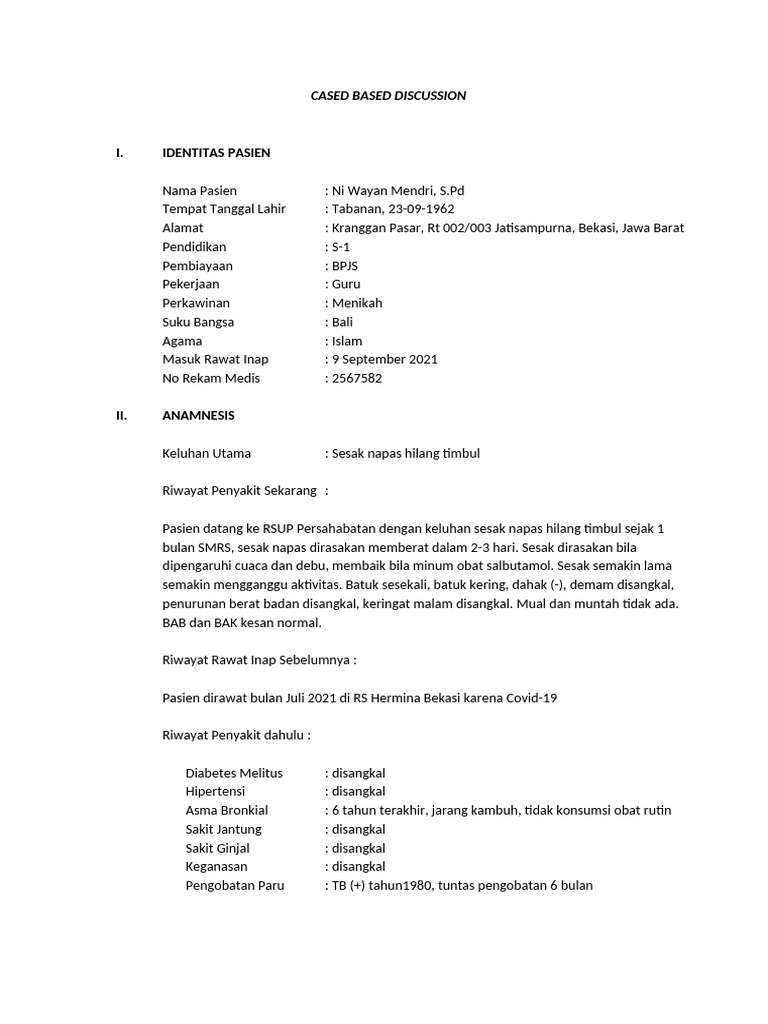 Case Based Discussion | PDF