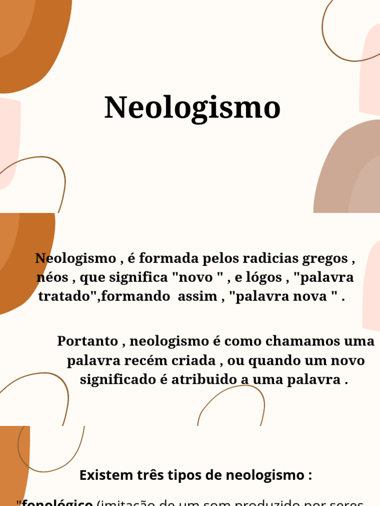 Entenda o Neologismo e Seus Tipos | PDF