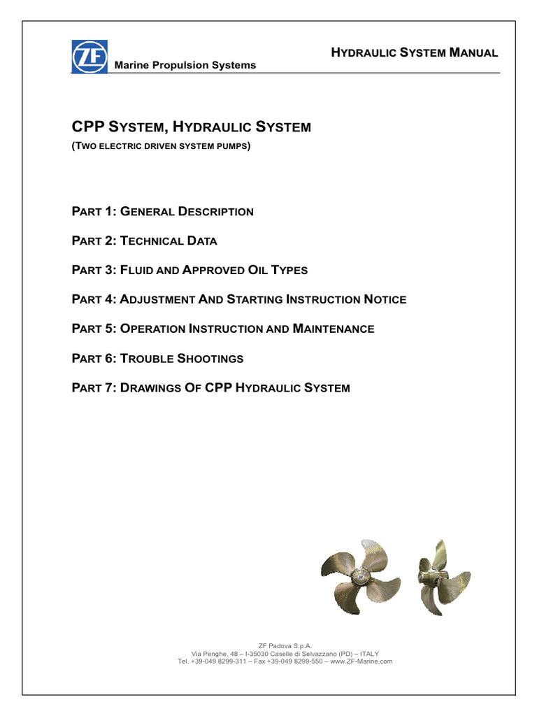 Hydraulic CPP System Manual | PDF | Pump | Valve