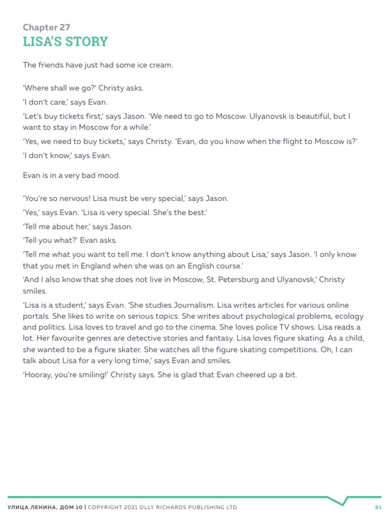 Russian Uncovered (Beginner) Translation Chapter 27 | PDF