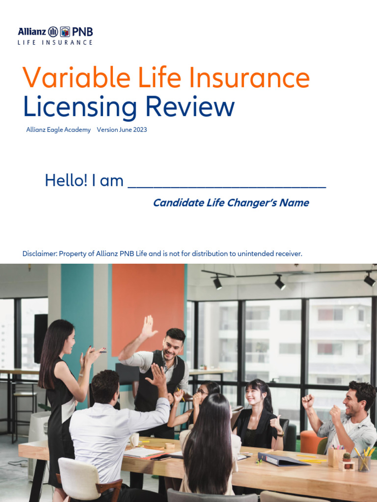 Variable Life Insurance Licensing Guide | PDF | Life Insurance | Investing