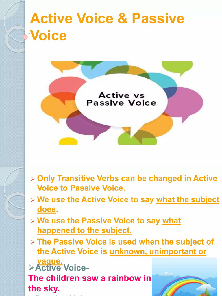 Passive Voice 1 21 | PDF