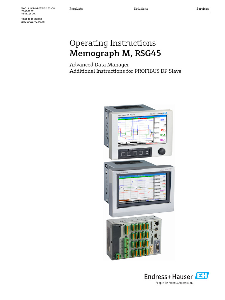 Memograph M RSG45 PROFIBUS Guide | PDF | Bit | Programmable Logic ...