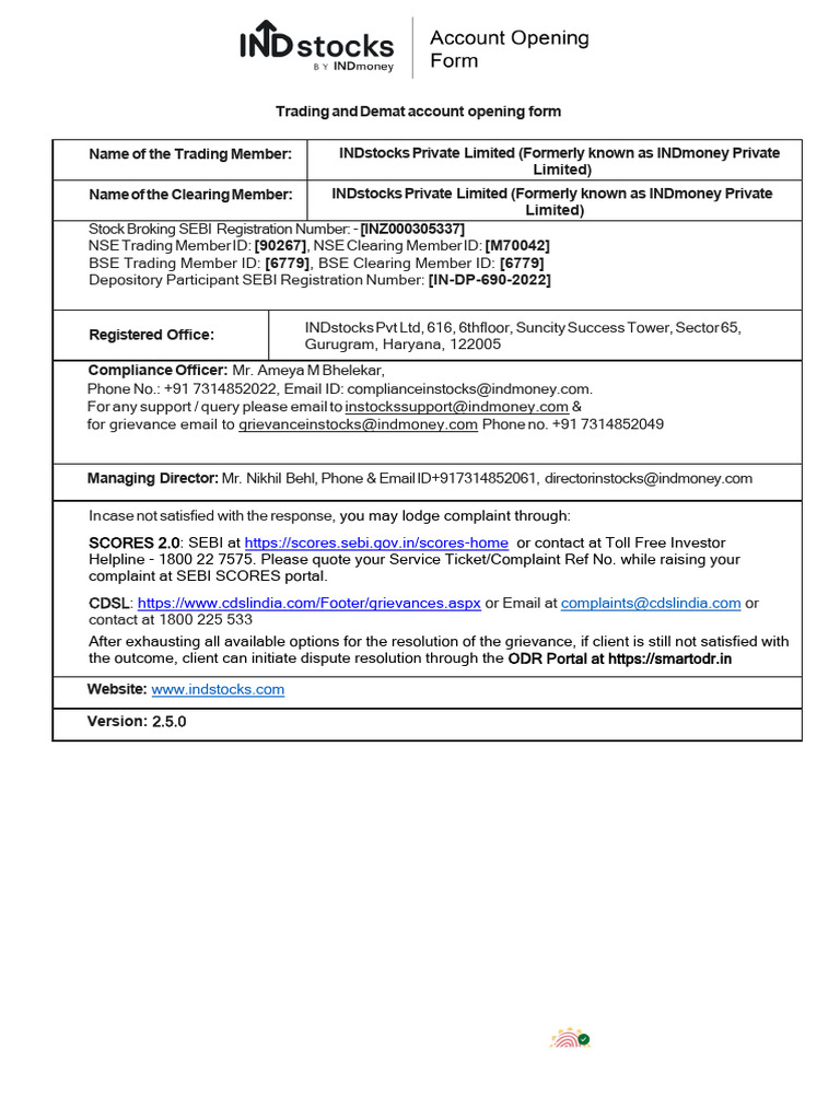 Trading and Demat Account Opening Guide | PDF | Identity Document ...