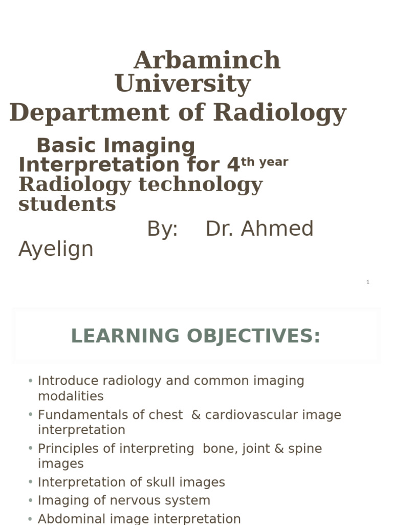 Radiology Imaging Interpretation Guide | PDF | Medical Imaging ...