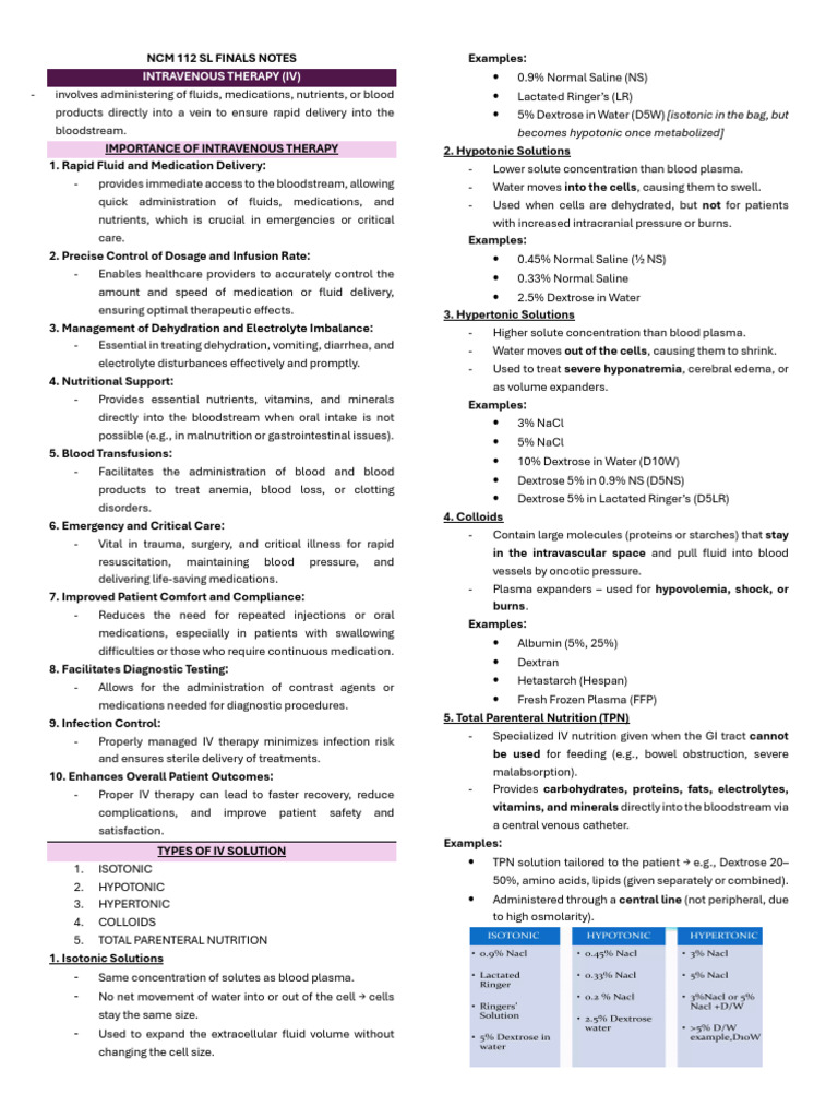 Essential IV Therapy Guide for Nurses | PDF | Intravenous Therapy ...