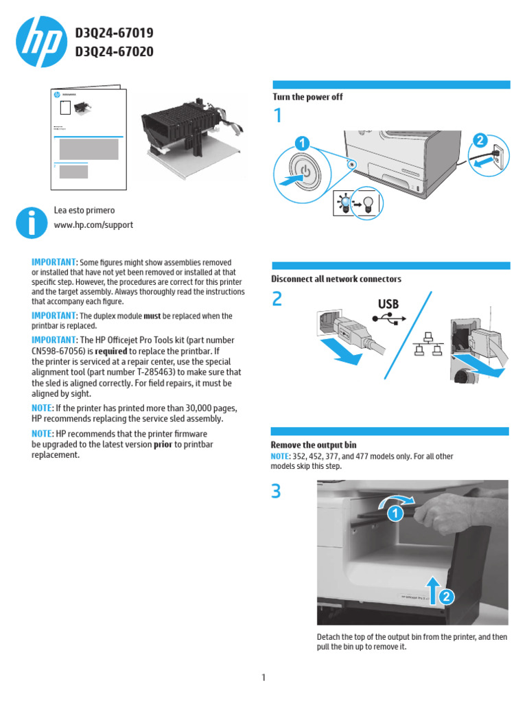 Printer Printbar Replacement Guide | PDF | Electrical Connector ...