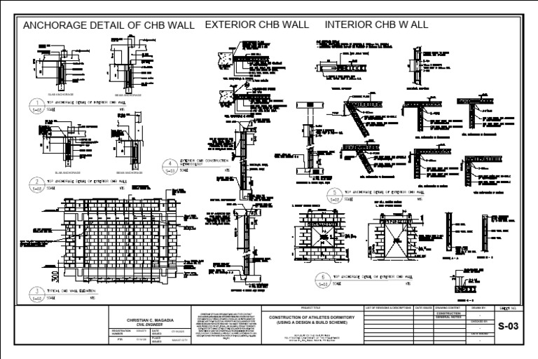 CHB Wall Anchorage Details Document | PDF