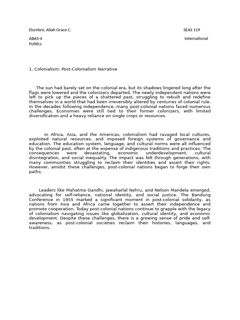 Post-Colonialism and Structuralism Insights | PDF | Liberal Arts Education