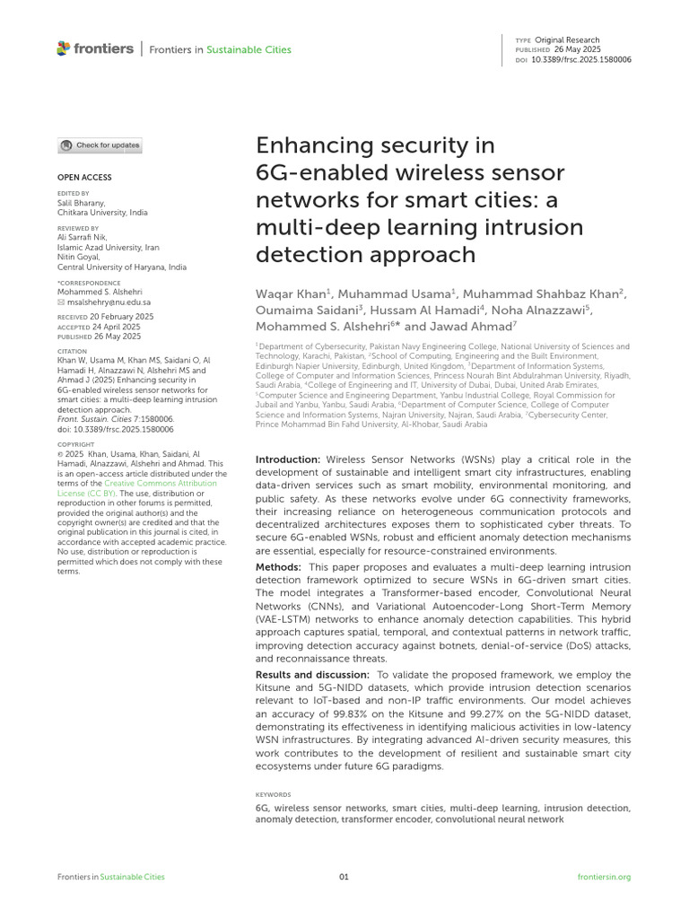 Securing 6G Wireless Sensor Networks | PDF | Wireless Sensor Network ...