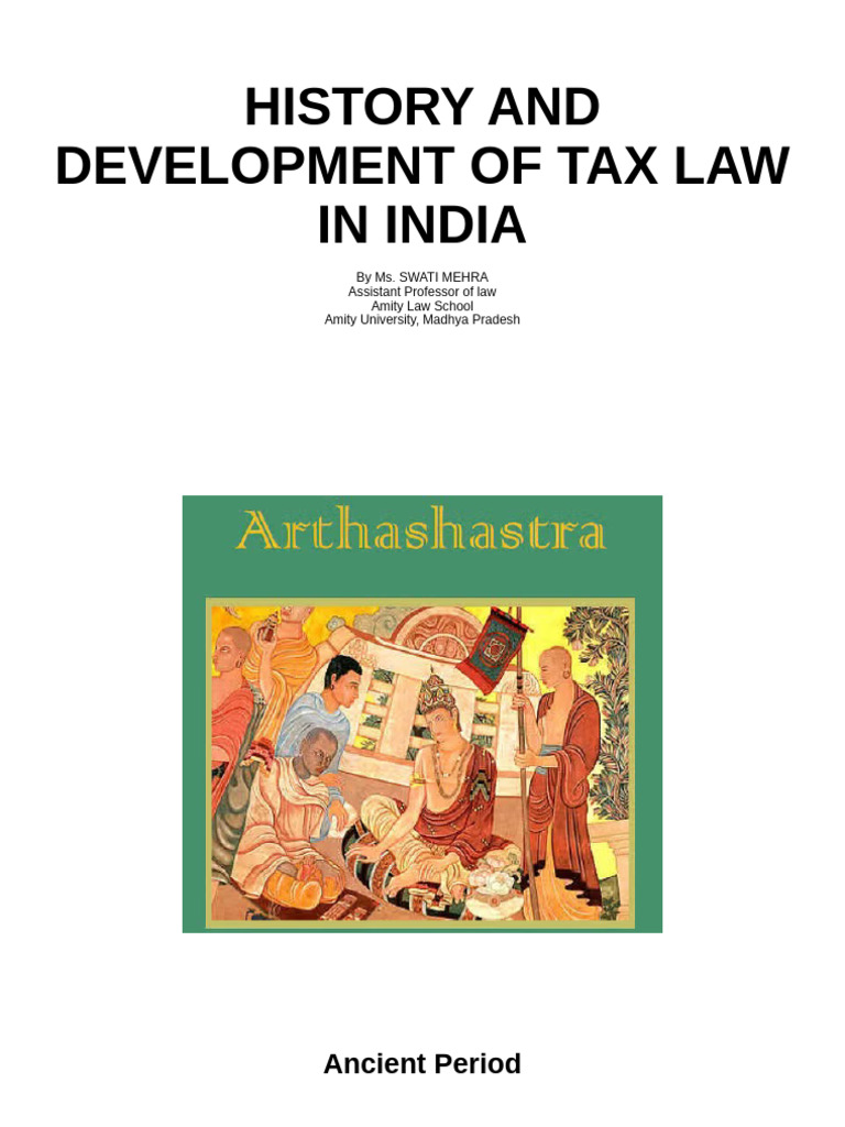 Evolution of Tax Law in India | PDF | Taxes | Mughal Empire