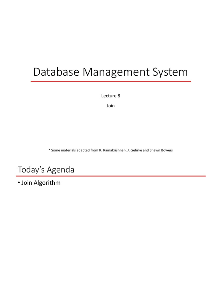 Join Algorithms in Database Systems | PDF | Information Retrieval ...