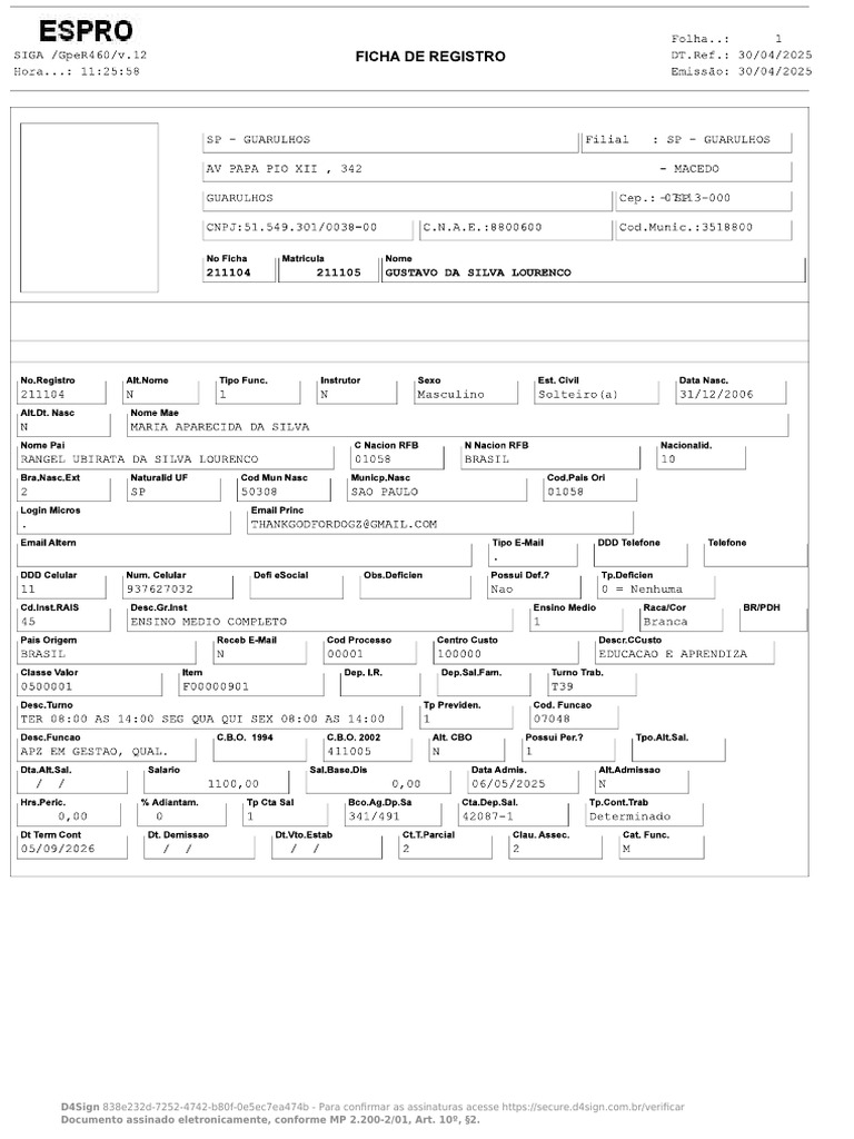 Documento Assinado Eletronicamente D4Sign | PDF