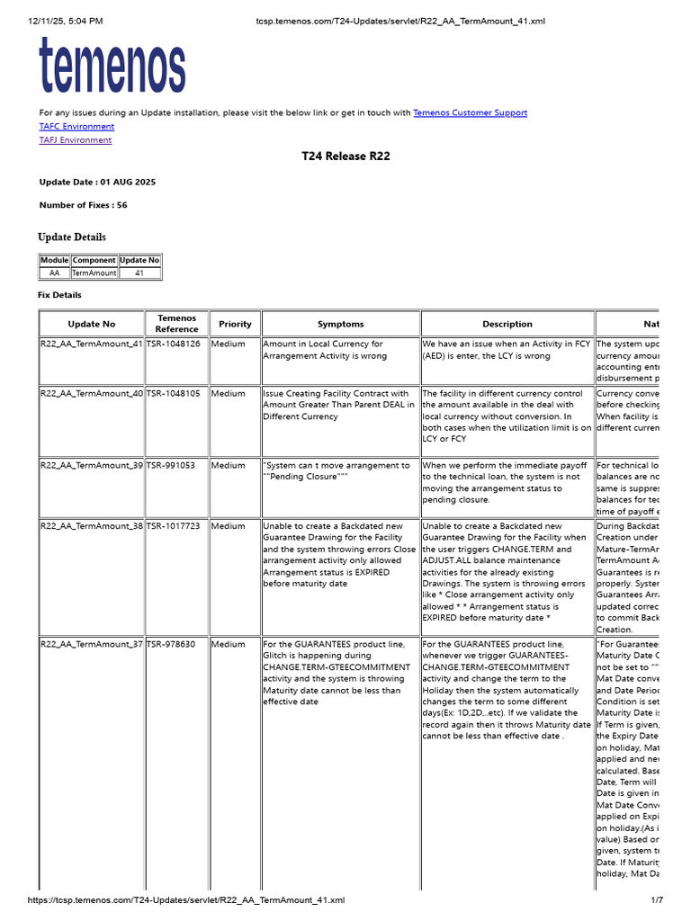 T24 R22 Update Installation Issues | PDF | Securitization | Interest