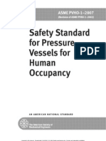 ASME PVHO-1-2007 Safety Standard For Pressure Vessel For Human Occupancy