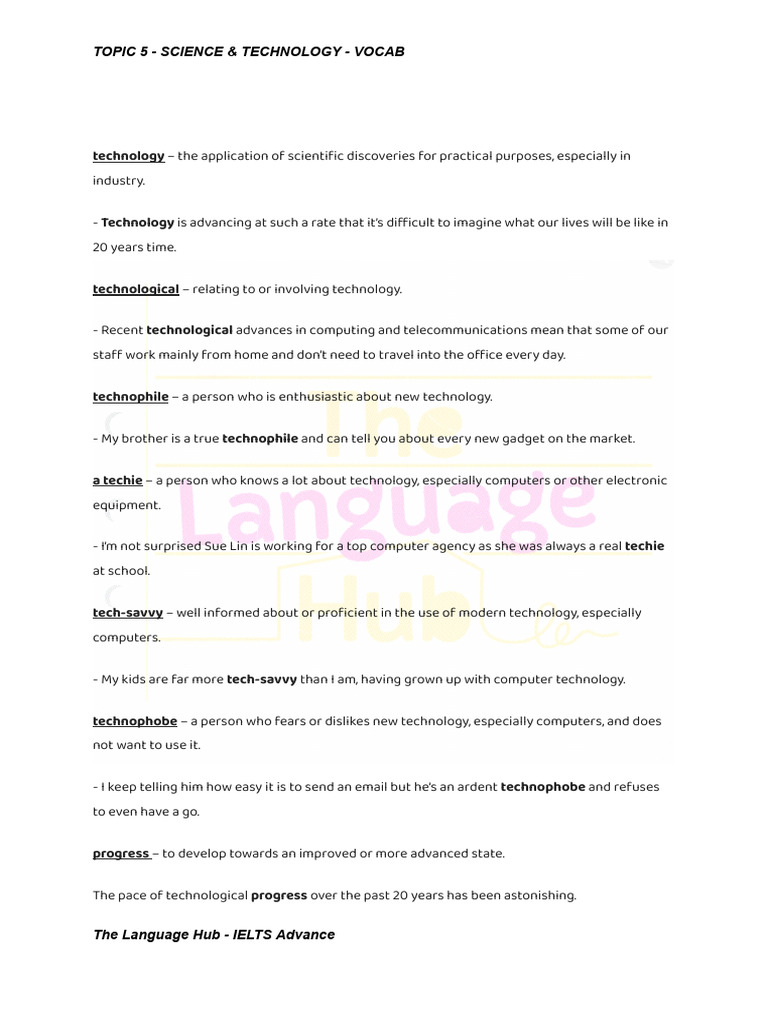 Science & Technology Vocabulary Guide | PDF | Computer Security | Security